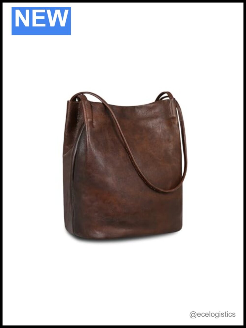 Vegetable Tan Leather Shoulder Bag Satchel Crossbody Purse for Women w/ Strap